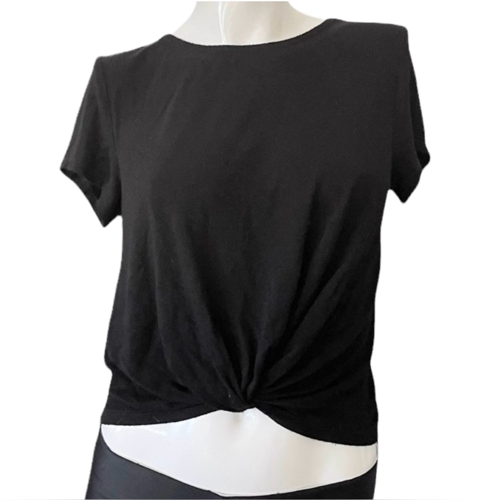 🤑 5/$25 Mind Code Short Sleeve Black Crop Top